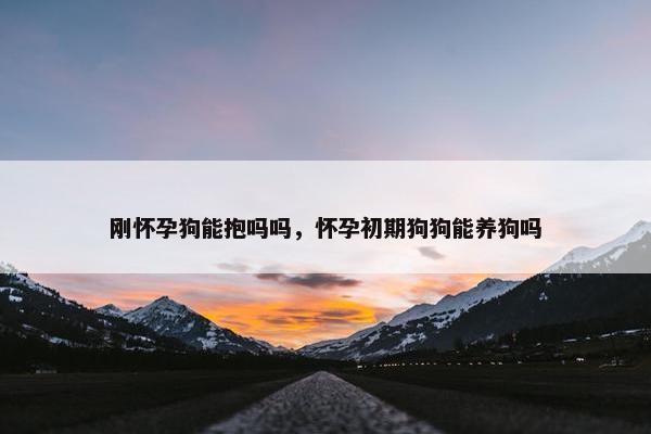 刚怀孕狗能抱吗吗，怀孕初期狗狗能养狗吗