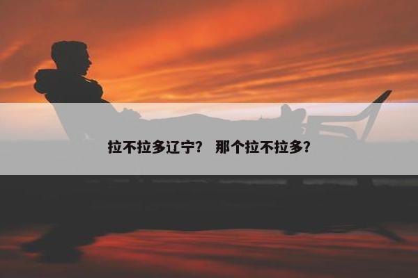 拉不拉多辽宁？ 那个拉不拉多？