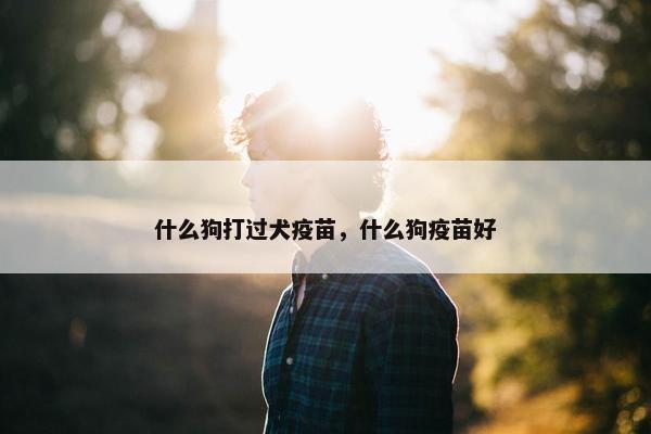 什么狗打过犬疫苗，什么狗疫苗好