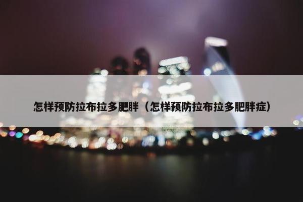 怎样预防拉布拉多肥胖（怎样预防拉布拉多肥胖症）
