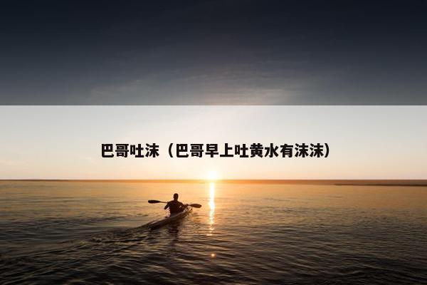 巴哥吐沫（巴哥早上吐黄水有沫沫）