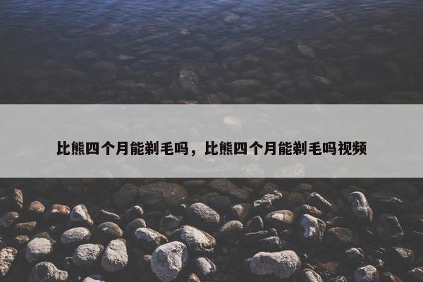 比熊四个月能剃毛吗，比熊四个月能剃毛吗视频