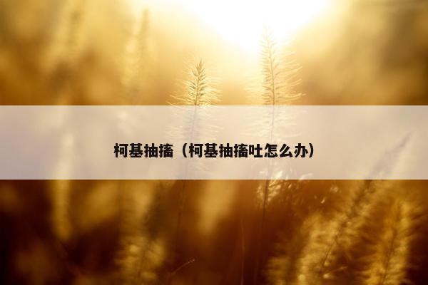 柯基抽搐（柯基抽搐吐怎么办）