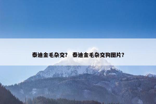 泰迪金毛杂交？ 泰迪金毛杂交狗图片？