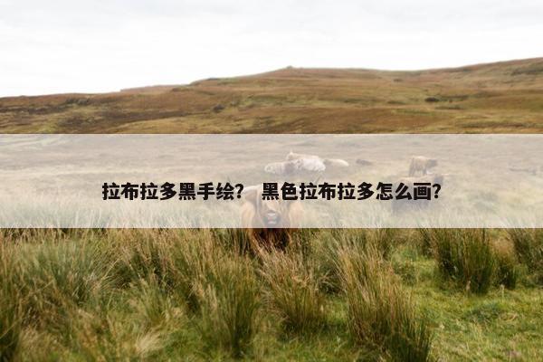 拉布拉多黑手绘？ 黑色拉布拉多怎么画？