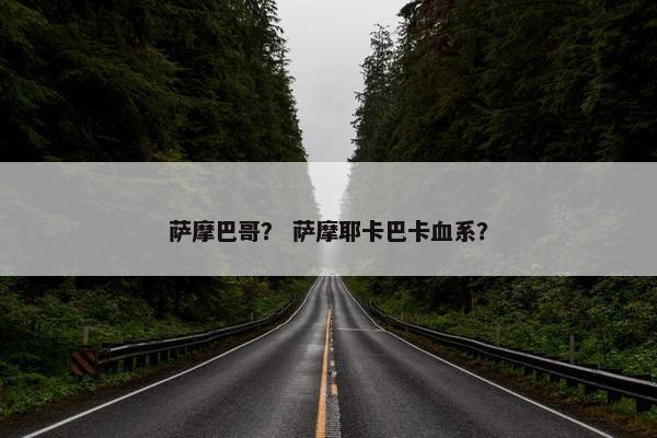 萨摩巴哥？ 萨摩耶卡巴卡血系？
