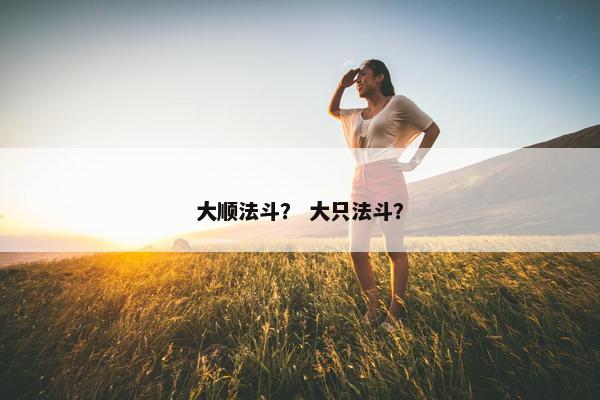 大顺法斗？ 大只法斗？