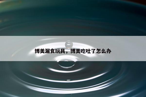 博美漏食玩具，博美吃吐了怎么办