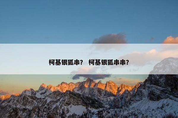 柯基银狐串？ 柯基银狐串串？