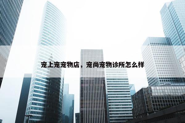 宠上宠宠物店，宠尚宠物诊所怎么样