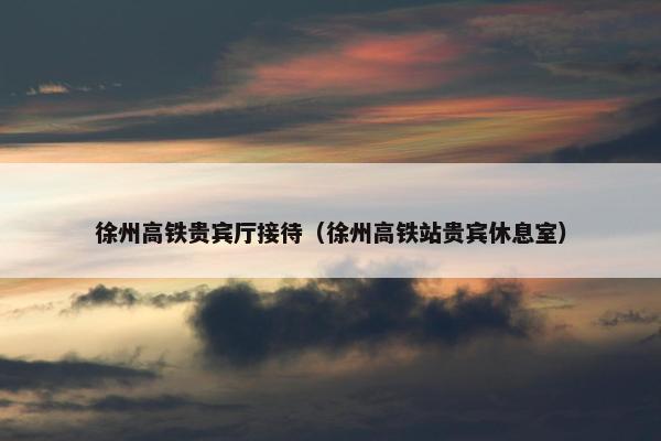徐州高铁贵宾厅接待（徐州高铁站贵宾休息室）