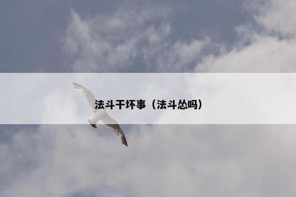 法斗干坏事（法斗怂吗）