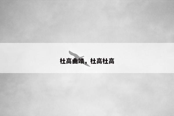 杜高曲靖，杜高杜高