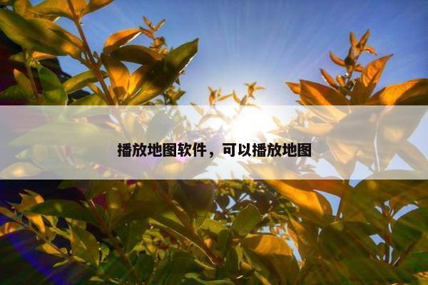 播放地图软件，可以播放地图