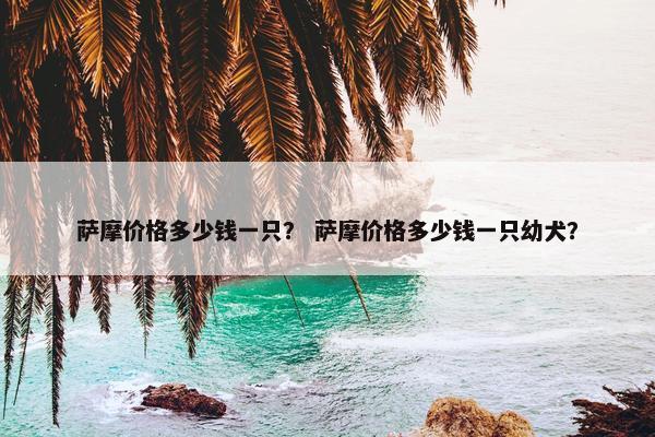 萨摩价格多少钱一只？ 萨摩价格多少钱一只幼犬？