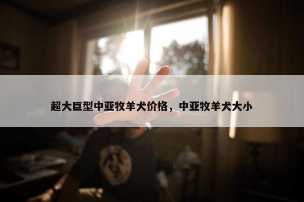 超大巨型中亚牧羊犬价格，中亚牧羊犬大小