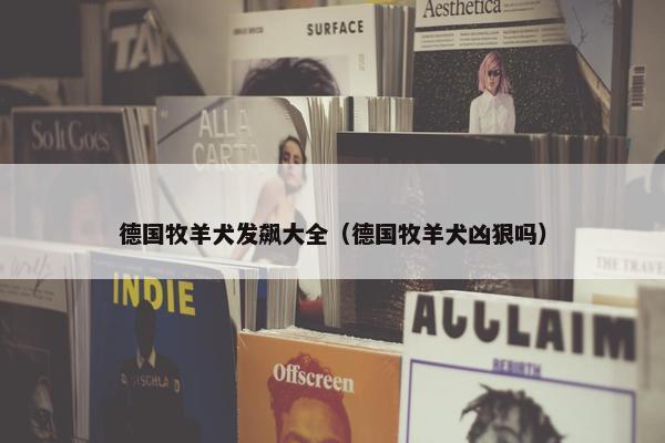 德国牧羊犬发飙大全（德国牧羊犬凶狠吗）