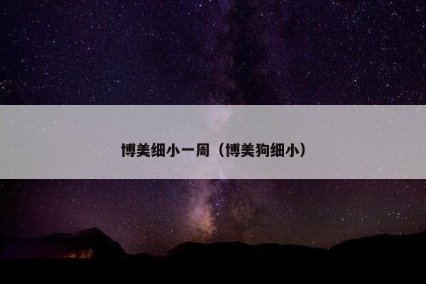 博美细小一周（博美狗细小）