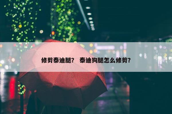 修剪泰迪腿？ 泰迪狗腿怎么修剪？