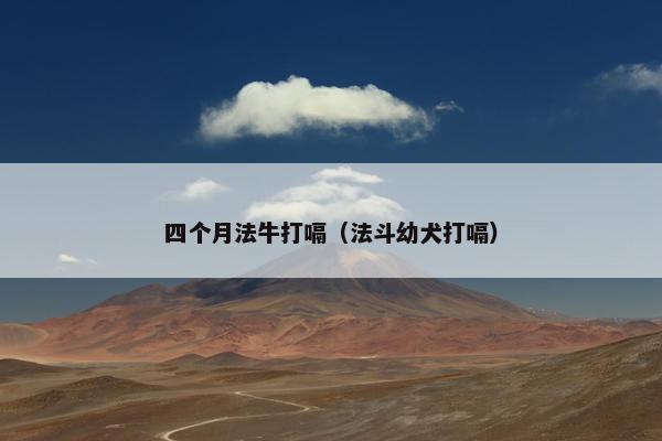 四个月法牛打嗝（法斗幼犬打嗝）