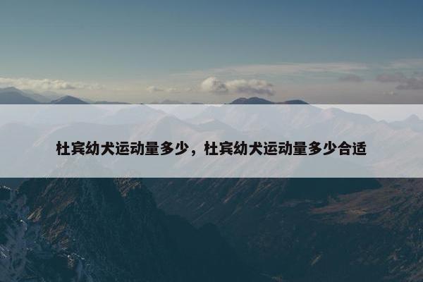杜宾幼犬运动量多少，杜宾幼犬运动量多少合适