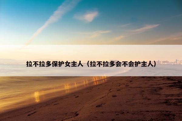 拉不拉多保护女主人（拉不拉多会不会护主人）