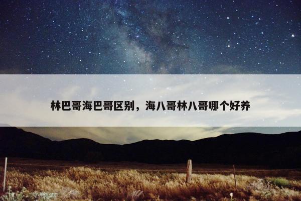 林巴哥海巴哥区别，海八哥林八哥哪个好养