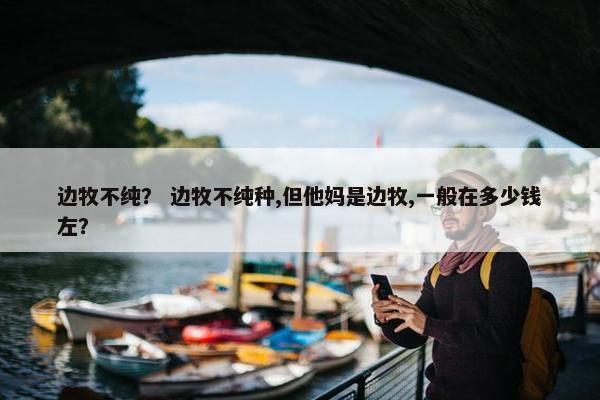 边牧不纯？ 边牧不纯种,但他妈是边牧,一般在多少钱左？