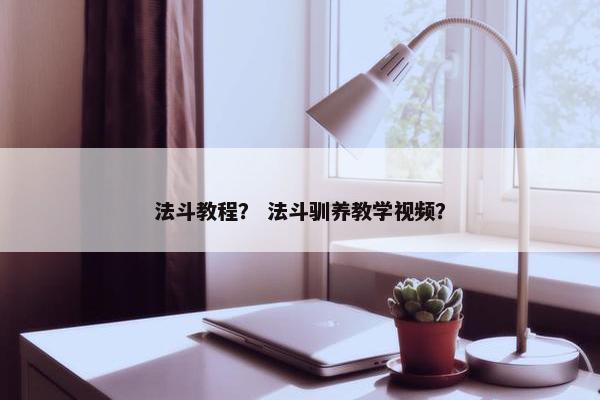 法斗教程？ 法斗驯养教学视频？