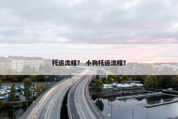 托运流程？ 小狗托运流程？