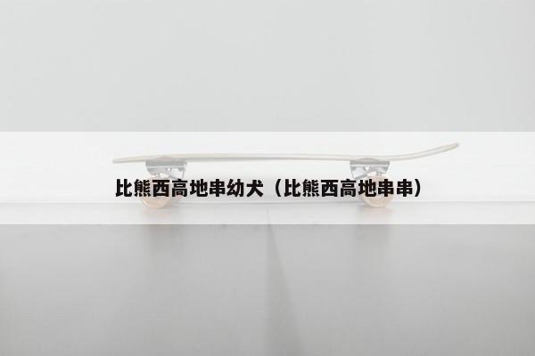 比熊西高地串幼犬（比熊西高地串串）