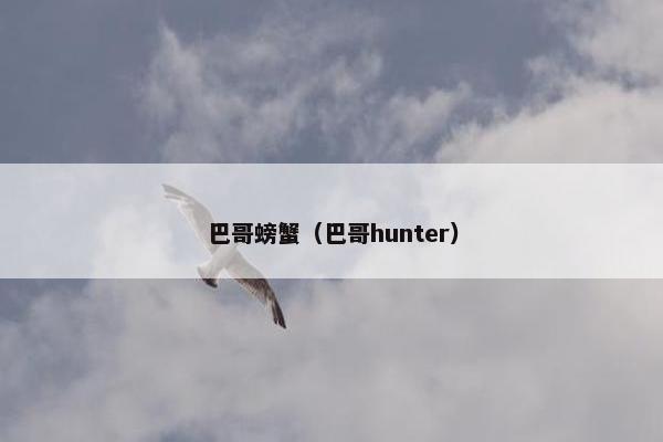 巴哥螃蟹（巴哥hunter）