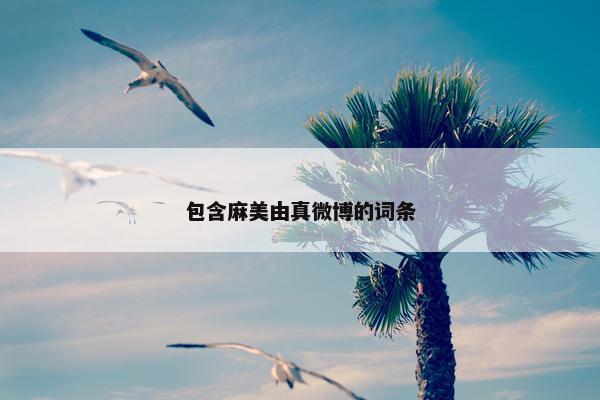 包含麻美由真微博的词条