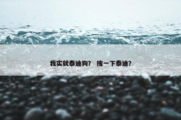 我实就泰迪狗？ 搜一下泰迪？