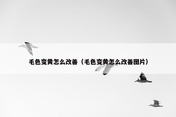 毛色变黄怎么改善（毛色变黄怎么改善图片）