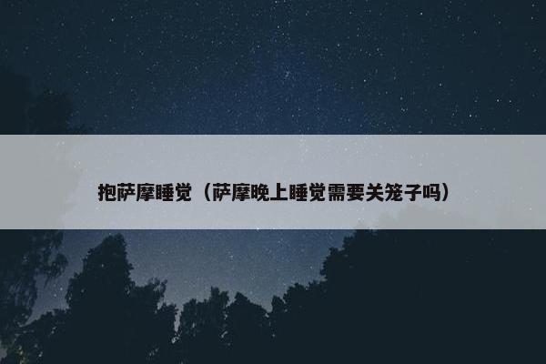 抱萨摩睡觉（萨摩晚上睡觉需要关笼子吗）