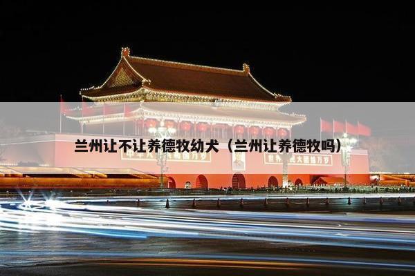 兰州让不让养德牧幼犬（兰州让养德牧吗）