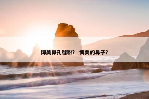 博美鼻孔缝粉？ 博美的鼻子？