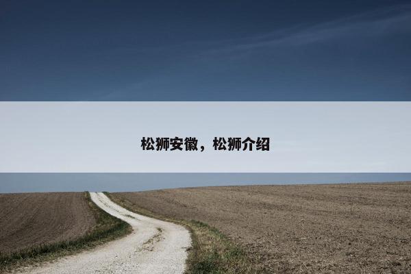 松狮安徽，松狮介绍